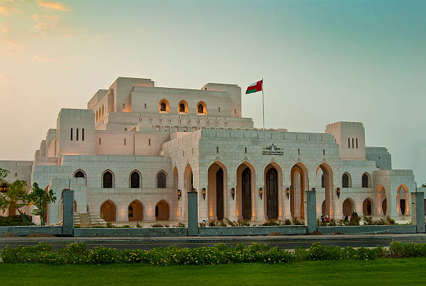 Muscat, Oman - June 28, 2012: The front view of the Royal Opera House Muscat, in the Sultanate of Oman, Middle East.