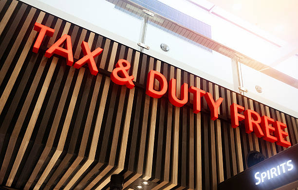 Tax and Duty Free at the airport Tax and Duty Free at Sydney International Airport. duty free stock pictures, royalty-free photos & images