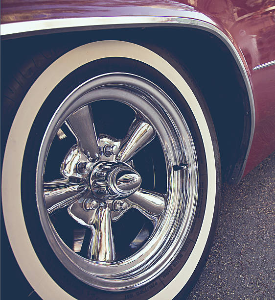 istock Vintage car tire. 506440790