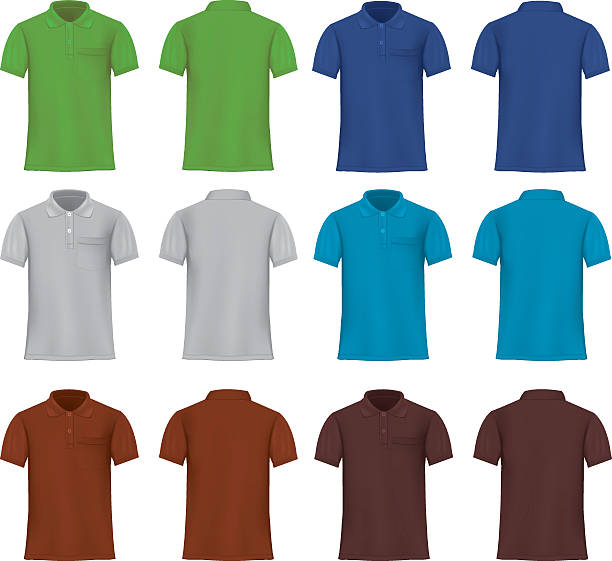 istock Set of templates colored polo shirts for men.vector 506445264