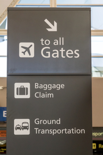 Airport directional signage