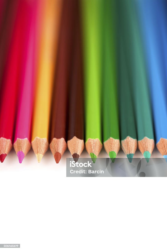 Lápices de color - Foto de stock de Desenfocado libre de derechos