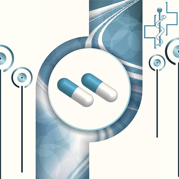 ilustrações, clipart, desenhos animados e ícones de abstrato fundo médico - vitamin pill science symbol human heart