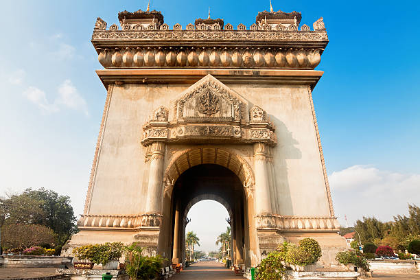 Patuxay(Patuxai) triumf arch in Vientian Laos Patuxay(Patuxai) triumf arch in Vientian LaosPatuxay(Patuxai) triumf arch in Vientian Laos vientian stock pictures, royalty-free photos & images