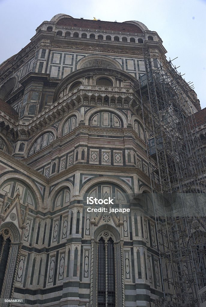 HDR detailed image Duoma with scaffolding in Florence, Italy HDR (High Dynamic Resolution) detailed image of the Duoma with scaffolding in Florence, Italy Antique Stock Photo