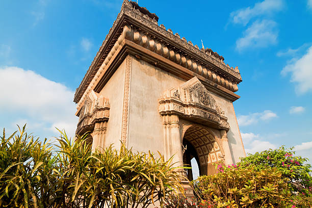 Patuxay(Patuxai) triumf arch in Vientian Laos Patuxay(Patuxai) triumf arch in Vientian LaosPatuxay(Patuxai) triumf arch in Vientian Laos vientian stock pictures, royalty-free photos & images