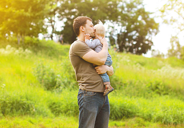 istock Sensual father and child relax summer 506468577