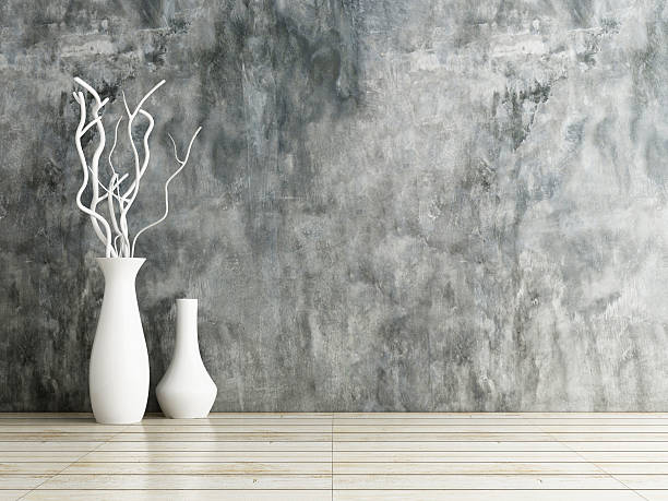 istock vase ceramics on wooden and concrete wall background 506468587