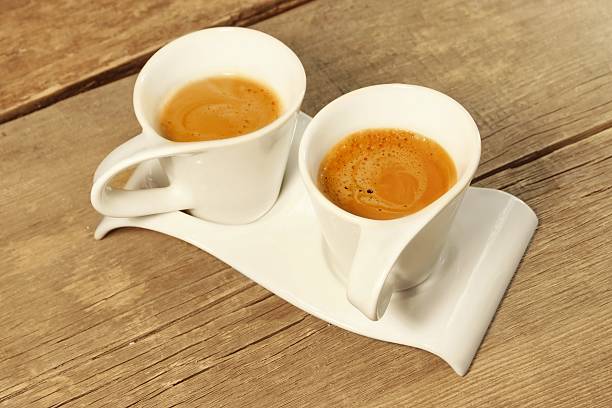 istock Two Vintage Coffe Cups of Espresso 506468981