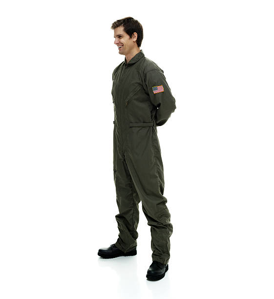 istock Smiling air force standing and looking away 506469646