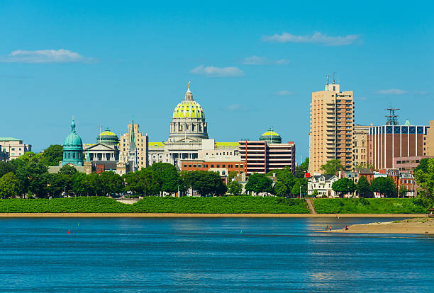 istock Harrisonburg skyline and State Capitol 506470299