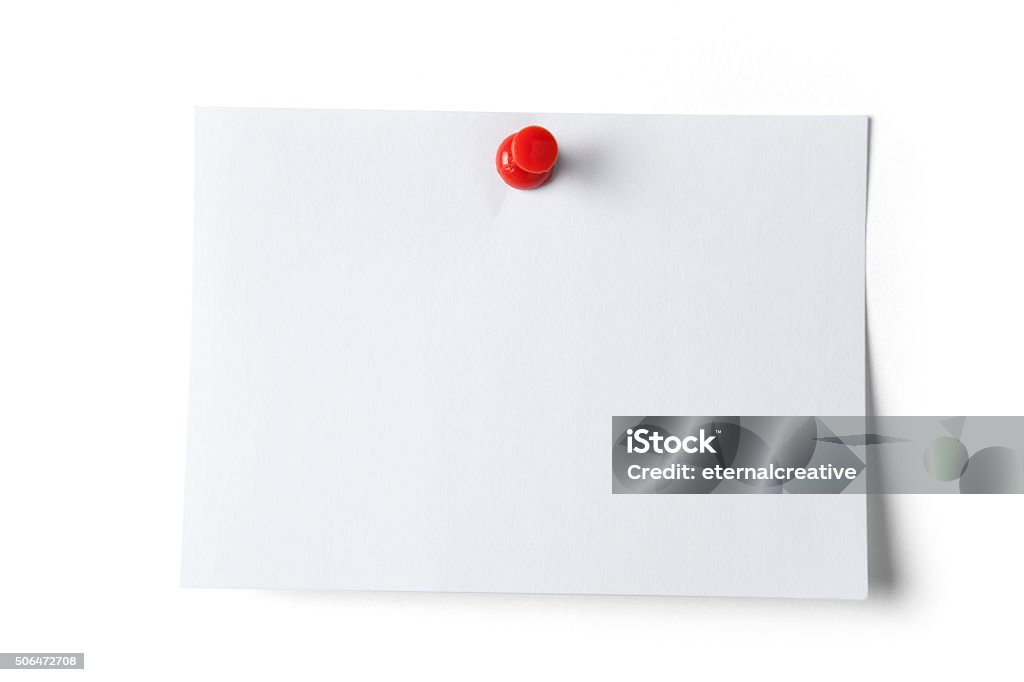 Note Paper With Push Pin Stock Photo - Download Image Now - Thumbtack ...