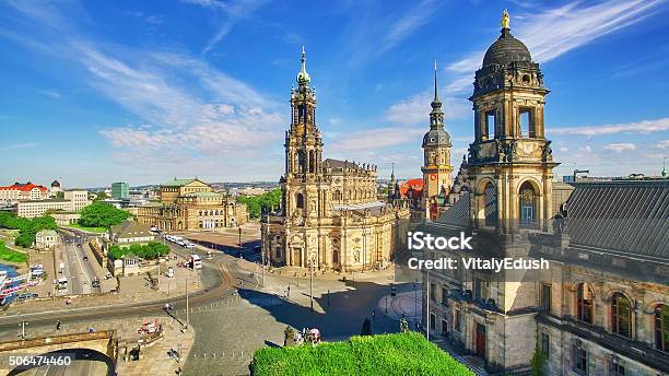 Histoirical Zentrum Auf Die Dresdner Altstadt Stockfoto und mehr Bilder von Dresden - Dresden, Hofkirche, Kunstmuseum