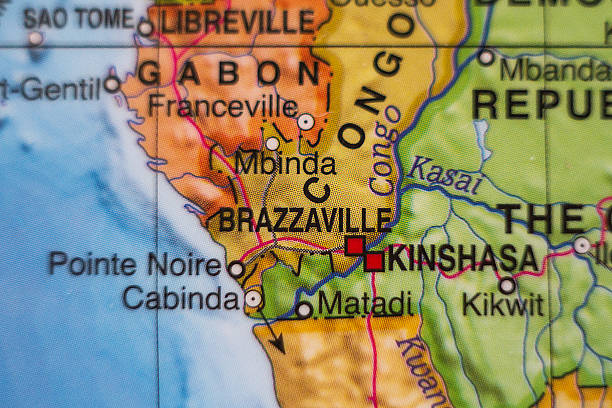 kongo kraju mapy. - pointe noire zdjęcia i obrazy z banku zdjęć