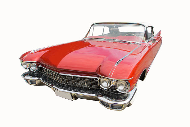 istock vintage transport. retro red car isolated on white background 506476152