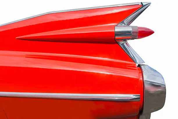 Vintage American classic retro 50's chrome car tail fin.