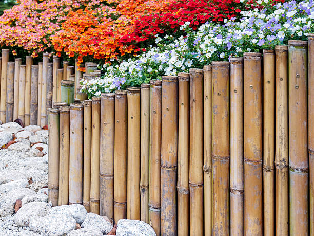 macizo de flores del paisaje japonés jardín formal/diseño - patio wood formal garden deck fotografías e imágenes de stock