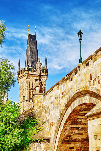 istock Charles Bridge  in Prague with the statue.Czech Republic. 506480174