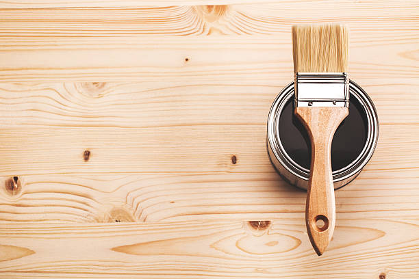 Paint brush on the can
