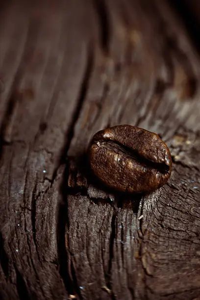 Photo of Coffee fresh coffee beans on wood ready to brew coffee