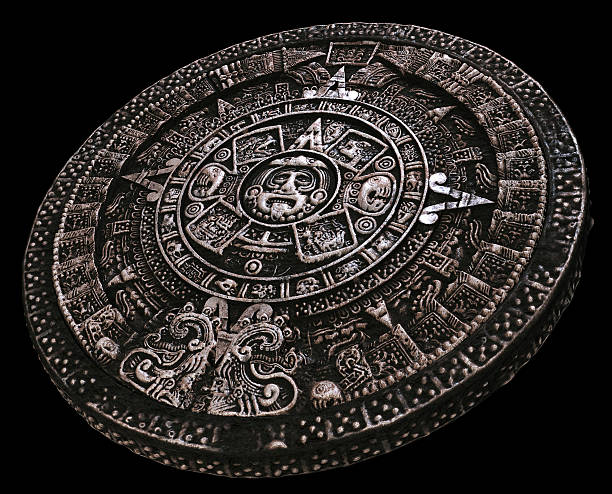 istock Mayan calendar on black background 506484492