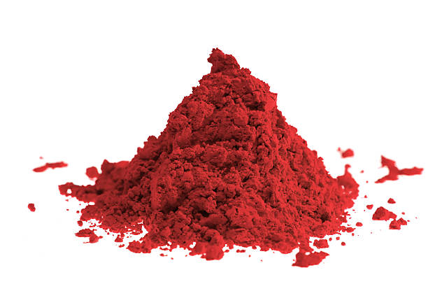 istock Red pigment powder heap isolated 506485562