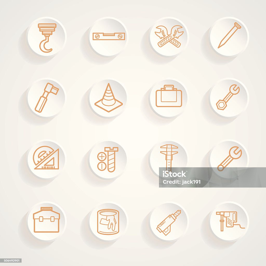 Tools functions menu icons set Accessibility stock vector