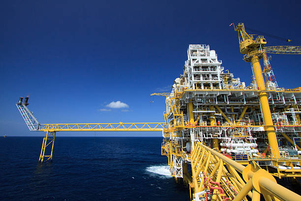 istock Oil and gas platform in offshore industry 506495111