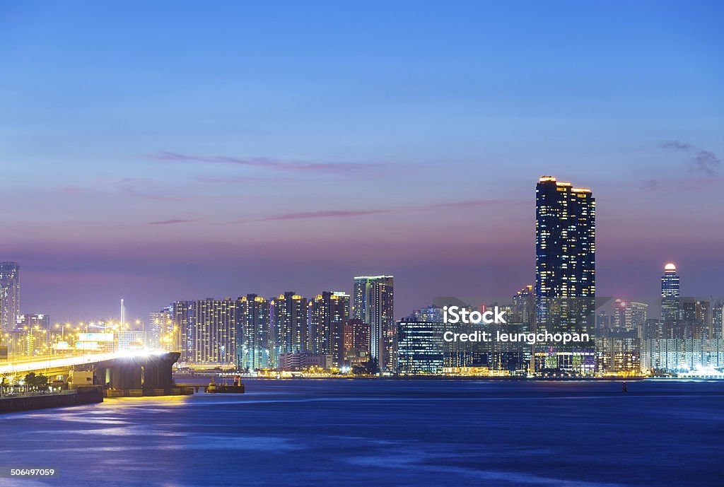 Residential building in Kowloon Bay of Water Stock Photo