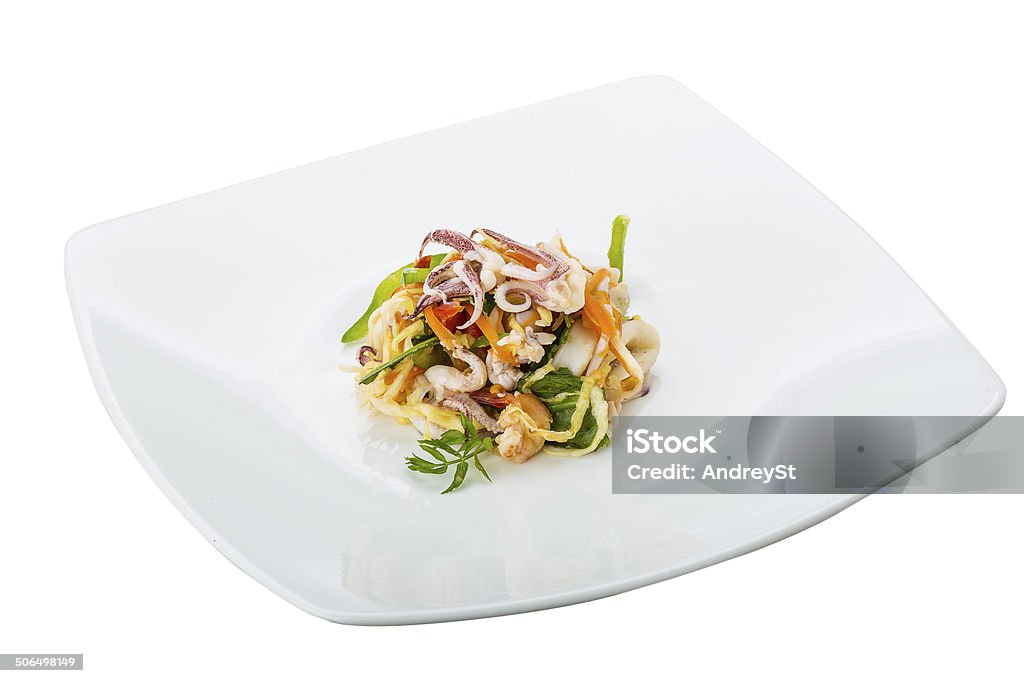 Asian ensalada de pescados y mariscos - Foto de stock de Alimento libre de derechos