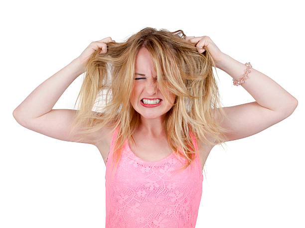 Bad hair day stock photo