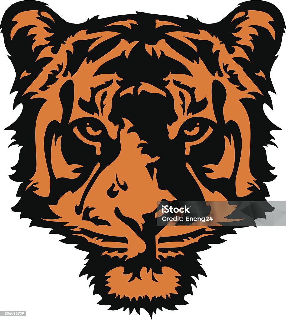 HEAD TIGER COOL head tiger vector design Animal stock vector