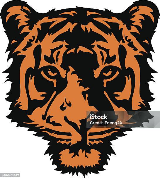 Head Tiger Cool Stock Illustration - Download Image Now - Animal, Animal Body Part, Animal Head