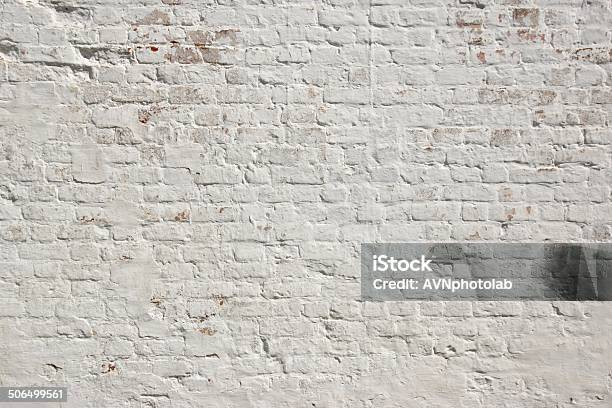 White Grunge Brick Wall Background Stock Photo - Download Image Now - Prison, Wall - Building Feature, Surrounding Wall