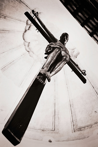Religious image . Crucifix in the Cathedral of Amalfi