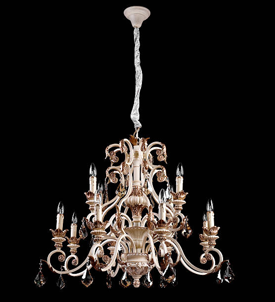 istock Chandelier on a black background 506505712
