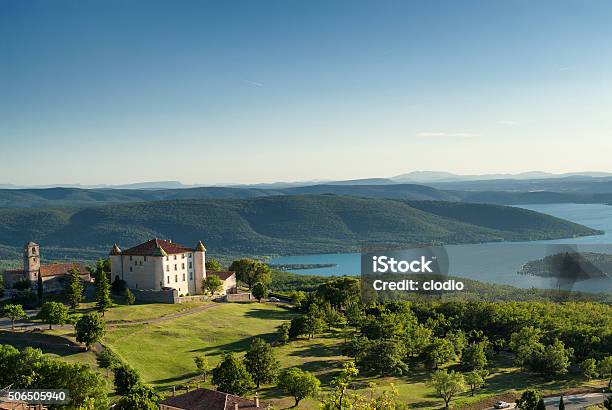 Aiguines Stock Photo - Download Image Now - France, Castle, Verdon River