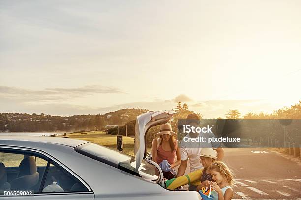 Summer Adventures With Family Stock Photo - Download Image Now - Car, Family, Packing