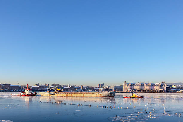 istock Tugs in Oslo harbor in winter  at sunset. 506509446