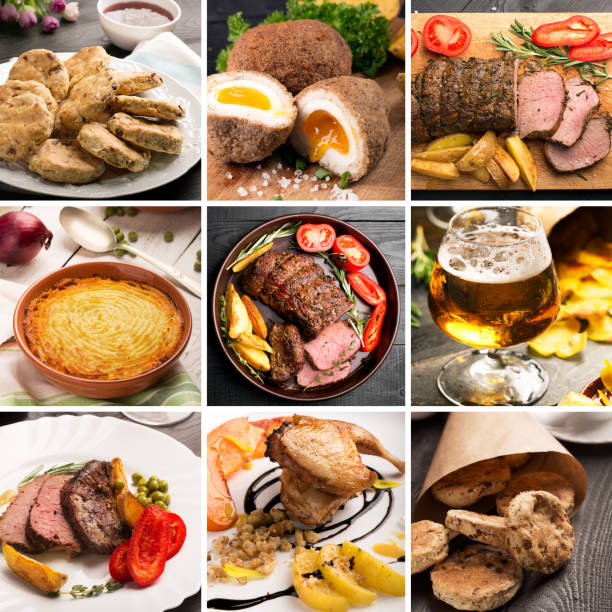 comida tradicional inglês - scotch steak imagens e fotografias de stock