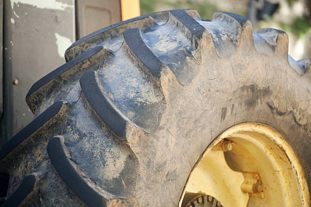 istock Detail of tractor wheel . 506511658