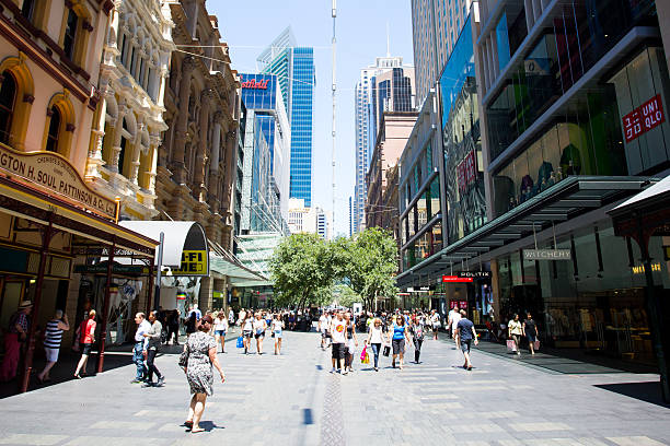 pitt st mall - pitt street mall стоковые фото и изображения