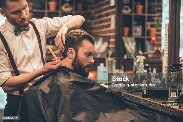 Making Hair Look Magical Stock Photo - Download Image Now - Barber Shop, Barber, Hair Salon