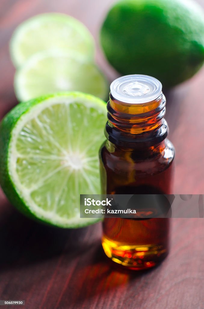 Essential lime oil Aromatherapy Stock Photo