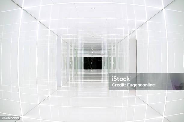 White Tunnel In An Indoor Empty Architectural Space Stock Photo - Download Image Now