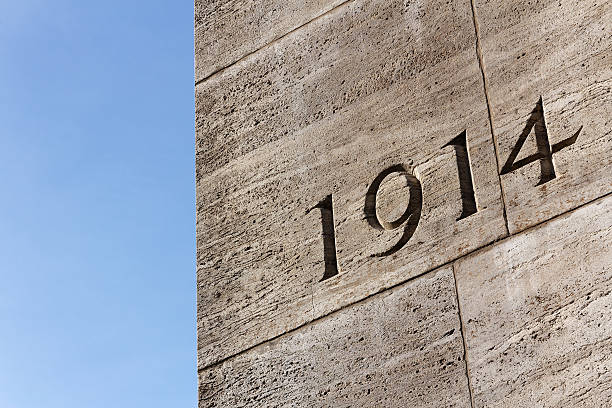 1914 Number 1914 on monument for the dead of the First World War on the Rathausplatz in Hamburg, Germany in September 2011. 1914 stock pictures, royalty-free photos & images