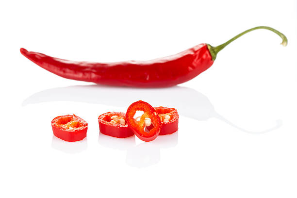 Red chilli pepper Red chilli pepper, white background cayenne powder stock pictures, royalty-free photos & images