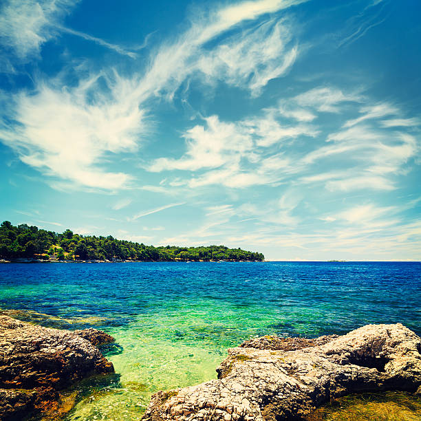 istock Summer Seascape with Azure Water and Clouds 506541806