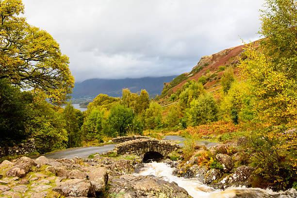 Ashness Bridge in the Lake District stock photo
