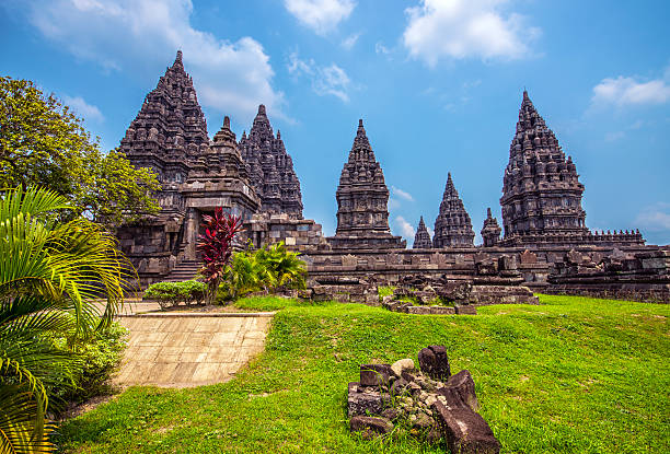 Prambanan temple in Java stock photo